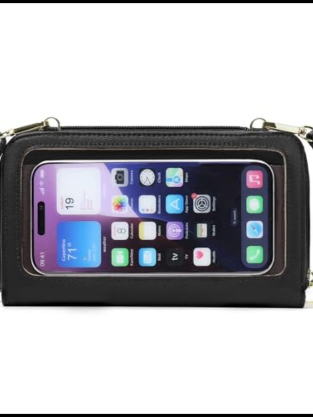 RFID Blocking Crossbody Wristlet Phone Purse Touch Screen Wallet for Women